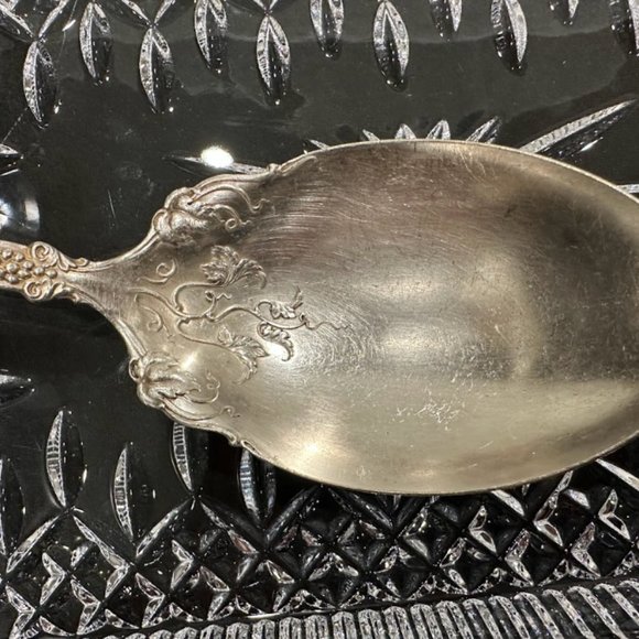 RARE 1847 Rogers Bros Vintage Grapevine TRIPLE SILVER PLATED 9” Salad Spoon,88g - Picture 5 of 10